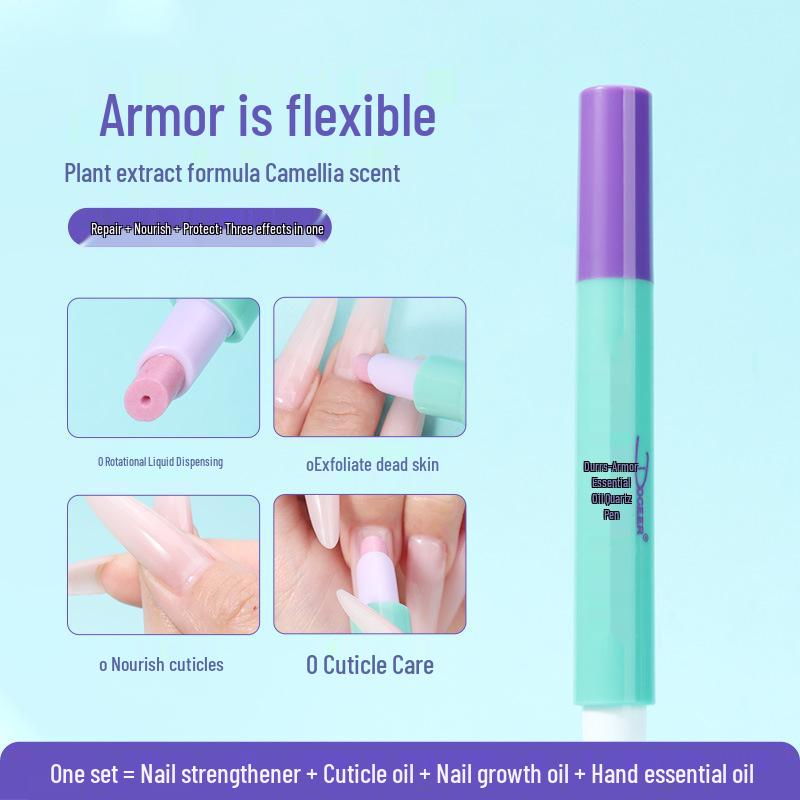 Luxury 3-in-1 Nail Essence Pen: Cuticle Remover, Repair Oil, Nutrient Solution