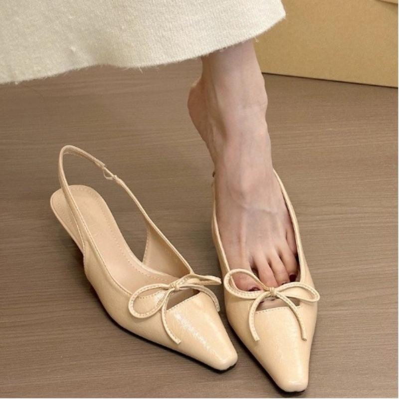 

Новые летние женские сандалии на высоком каблуке, слипоны, с бантиком-бабочкой, с ремешком на пятке, туфли-лодочки, для вечеринки стриптизерш, женские сандалии, zapatos mujer 40 телесный