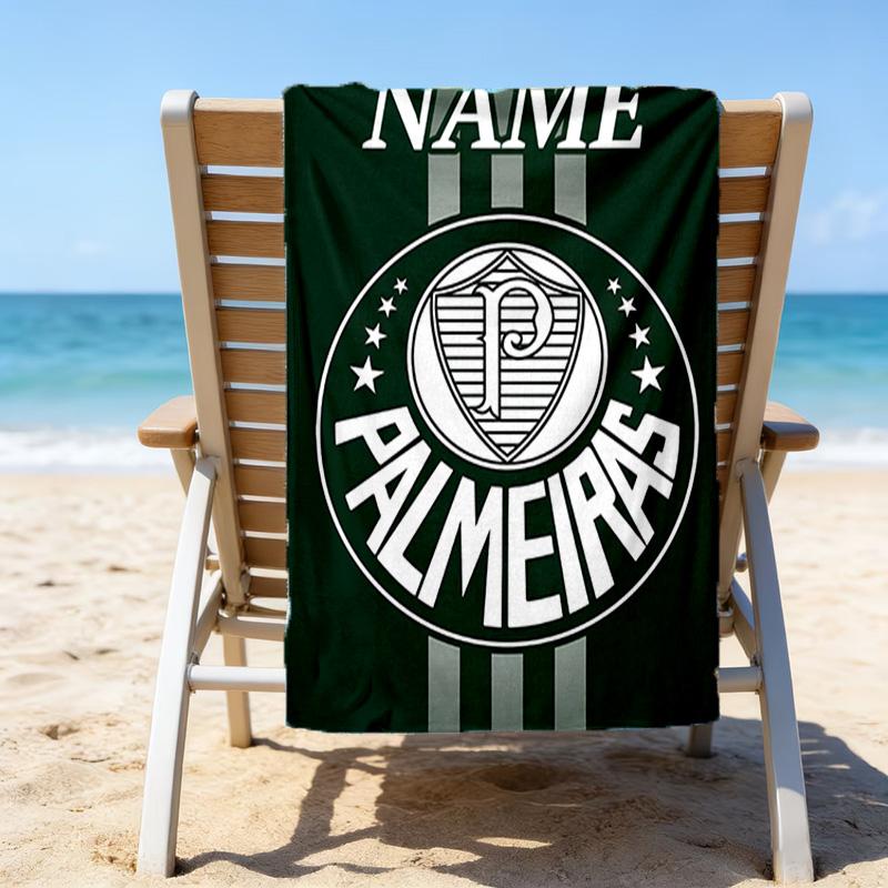 1pc Football22 Beach Towel with Custom Name, Beach/Swimming/Bath/Picnic/Camping Towel, Suitable for Seaside Beaches