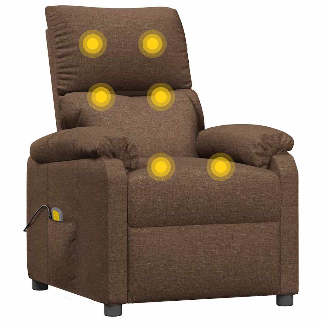 Massage Chair Brown Fabric