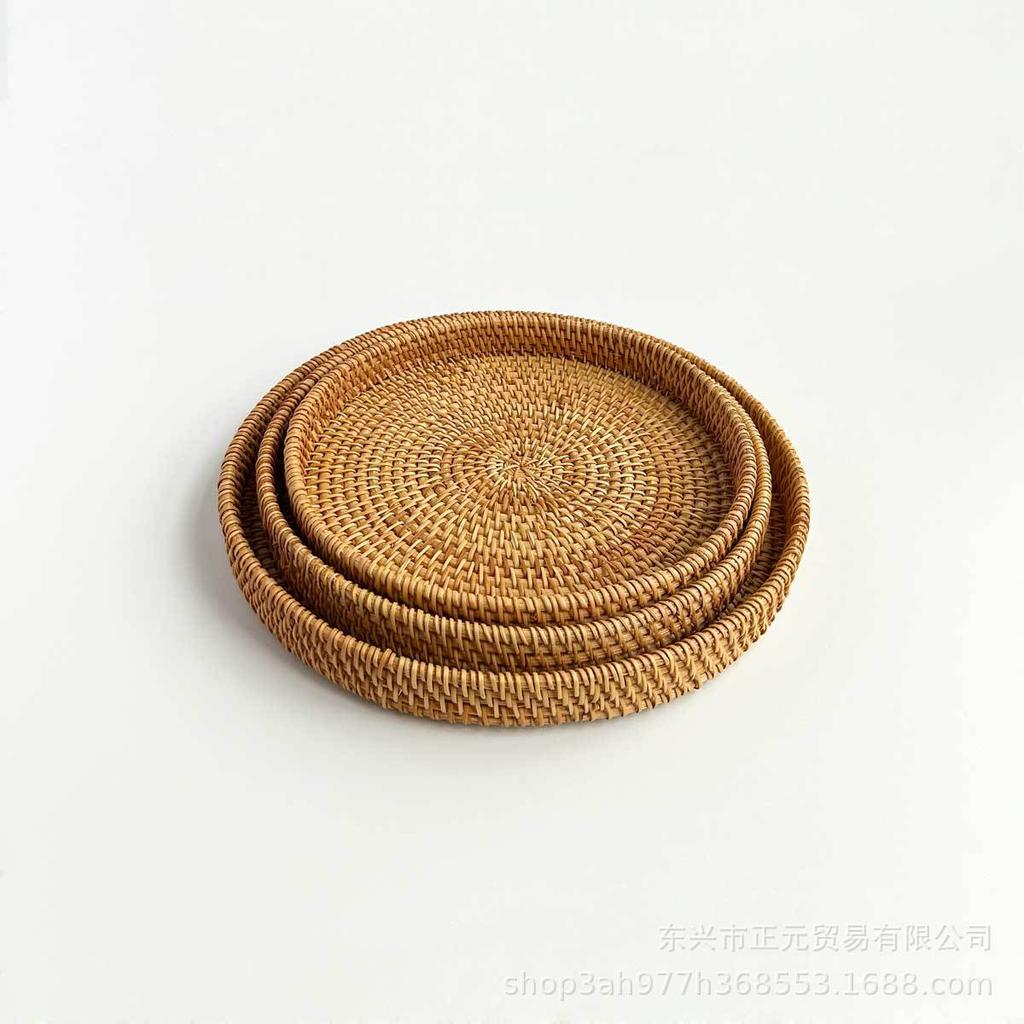 Rattan fruit plate fruit basket storage basket bread basket snack tray tea table snack tray woven basket