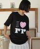 RONRON I Luv Rr Over Fit T Shirt Black