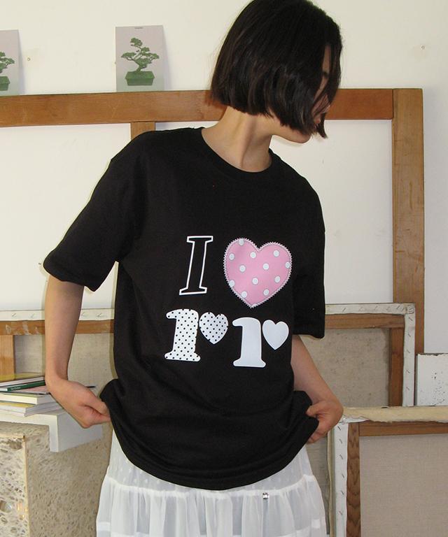 RONRON I Luv Rr Over Fit T Shirt Black