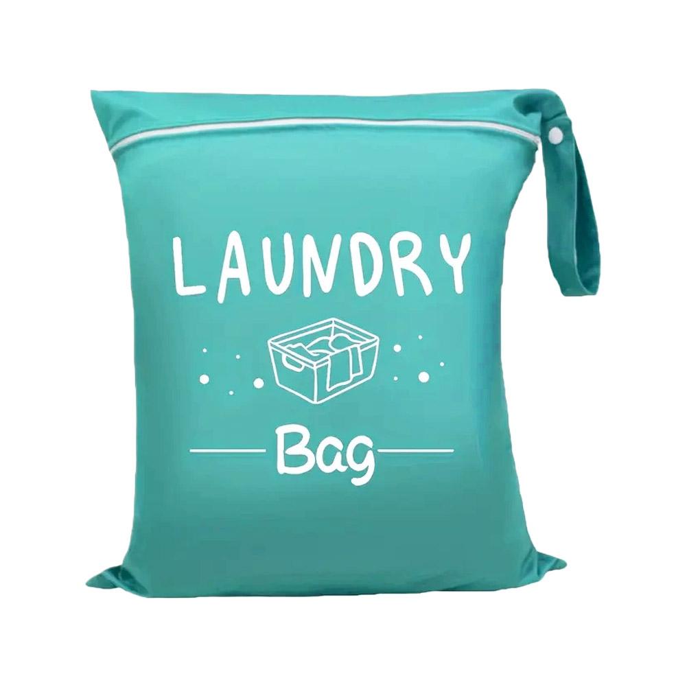 Waterproof Travel Laundry Bag Wet Dry Organizer Pouch with Zipper Hanging Strap Portable Storage Bag