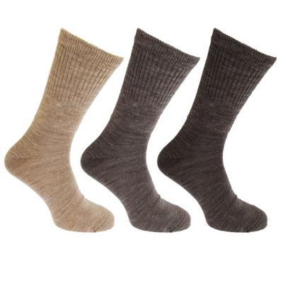 Mens Lambs Wool Blend Diabetic Extra Wide Socks (3 Pairs)