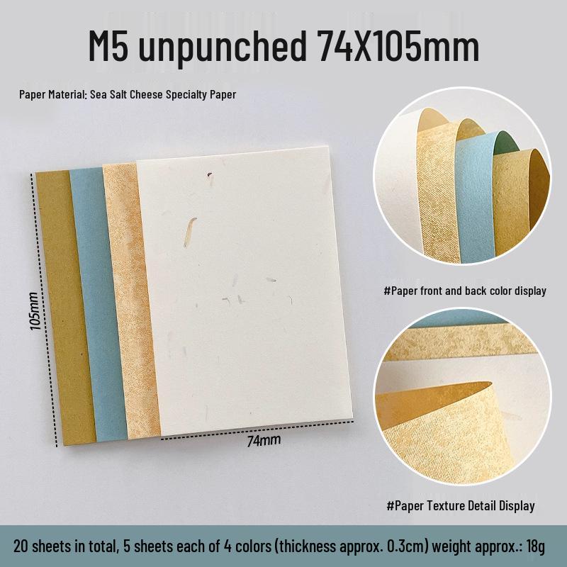 Sea Salt Cheese Mix Specialty Loose Leaf Planner Pages (M5A6A7)