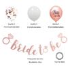 Rose Gold Bride-to-Be Confetti Balloon Set - 15 Pieces Wedding Party Decor