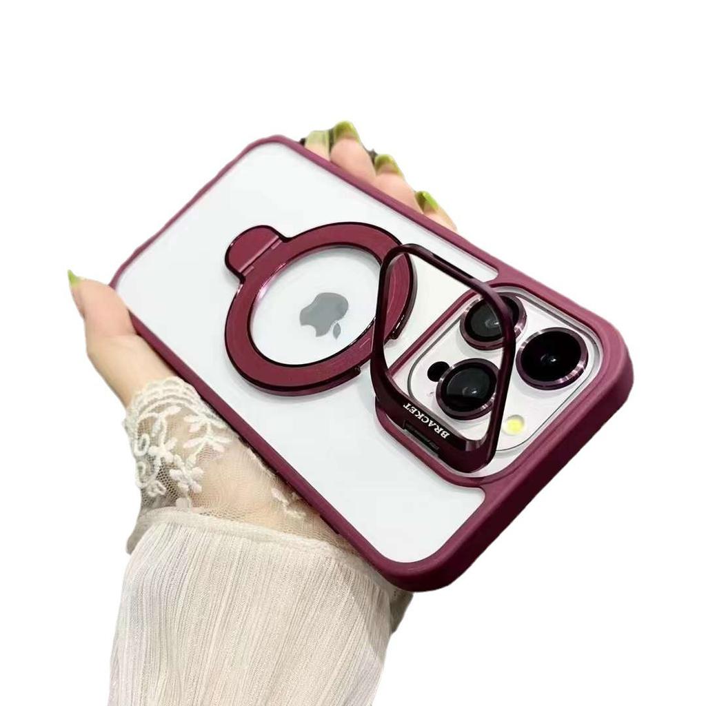 U1 Dual Bracket Magnetic Suction Suitable for IPhone16promax Lens Holder Mobile Phone Case Apple 15 Same Color Lens Film