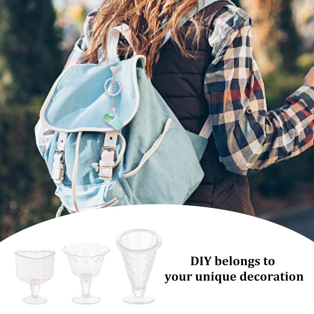 OLYCRAFT 24 Miniature Cups in 12 Miniature Plastic Miniature Dessert Miniature Drinking Glass Mini House Mini Dollhouse Accessories Varieties, Cups,