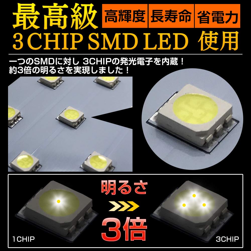 Toyota Land Cruiser Prado 150 Series GRJ151W Second and Third SMD LED Interior Light Set Special Inspection TRJ150W, GRJ150W, (Push-Button Doors)
