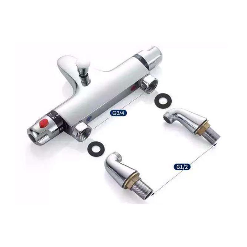 Полностью медный термостатический душевой смеситель с солнечным водонагревателем и клапаном контроля температуры