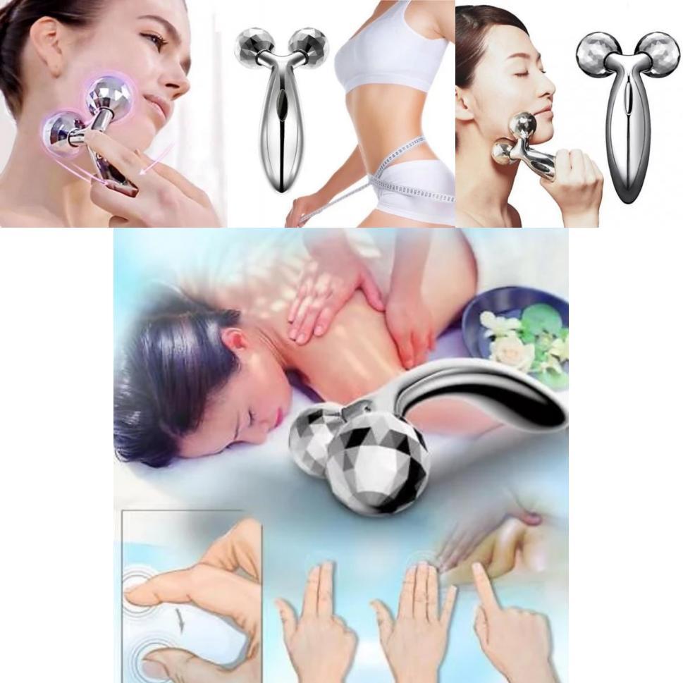 Luxurious 3d Roller 360 Rotate Silver Face And Body Sculpting Tool With Premium Quality