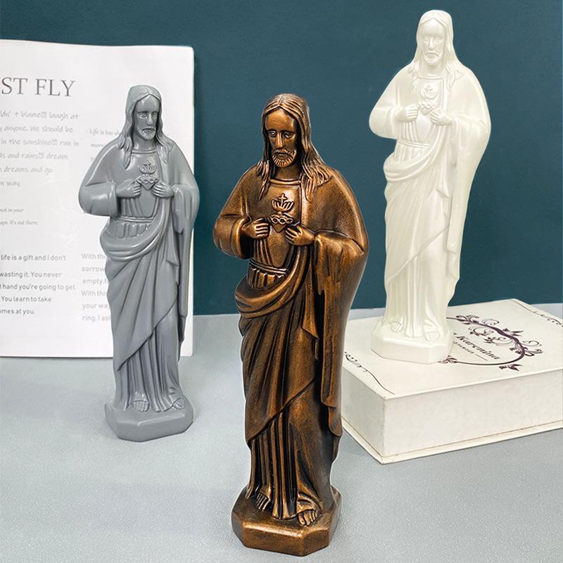 Pryskyřičné řemesla Figurína v životní velikosti Svatý Otec Katolická socha Socha Krista Dekorativní figurky Dekorace domova