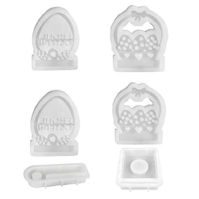 Flower Basket Candle Holder Silicone Molds Candlesticks Resins Castings Molds