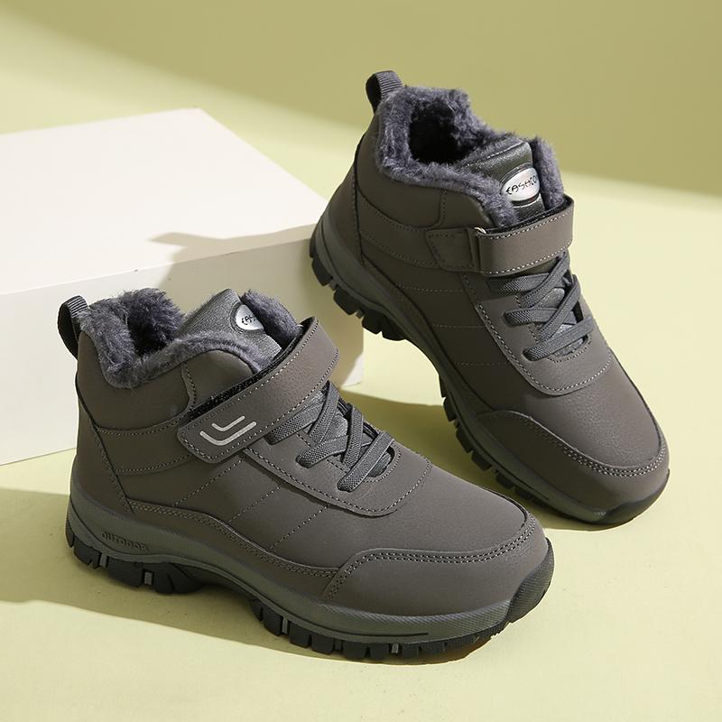 

Golden Sapling Зимние мужские нескользящие ботинки для снега с утолщенным длинным плюшем, обувь для парной ходьбы, уличные теплые мужские ботильоны 46 темно серый