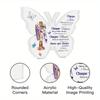 French Butterfly-Shaped Acrylic Sign with 'Every Day God Thinks of You' Psalm 139:17 - Purple & Blue Floral Design, Contemporary Farmhouse Decor 