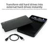New USB 3.0 Hard Drive Enclosure Tool-Free Portable SATA Enclosure 2.5 Inch SSD External Enclosure