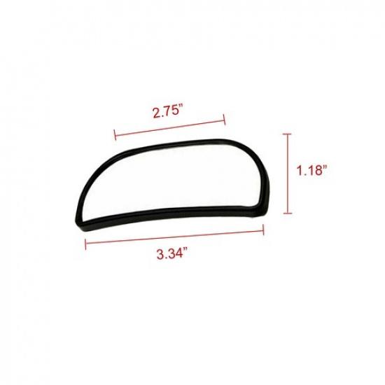 2 X Rectangle Big Stick On Rear View Auxiliary Blind Spot Car Wide Angle Mirror.