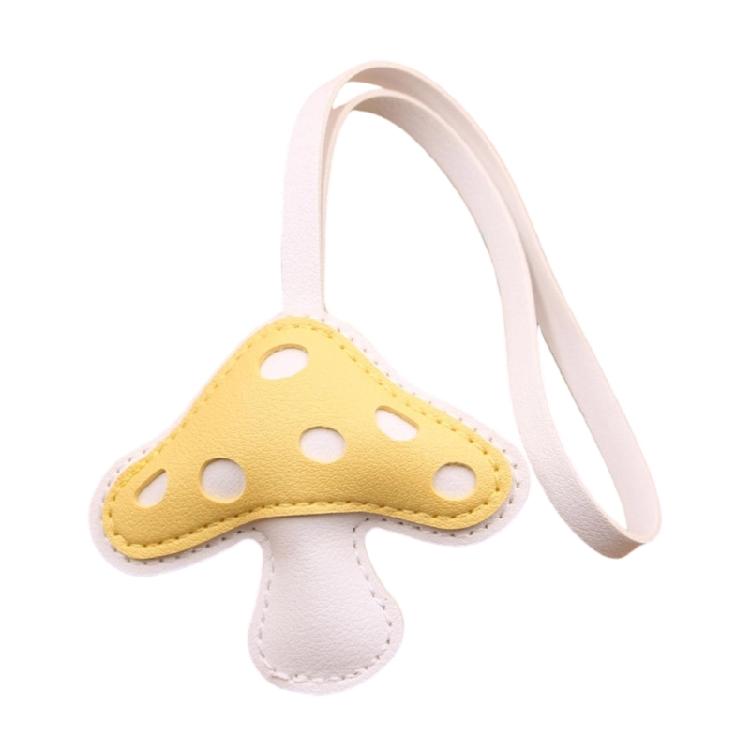 Artificial Leather Mushroom Handmade Keychain Lanyard for Long Time Use Key Management