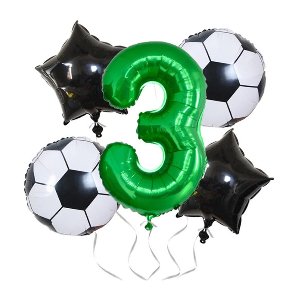 World Cup Decorations with Soccer Birthday Party Decorations, Easy To Use Party Decor, Number Balloons for Sports Theme Party (Light Green) Less
