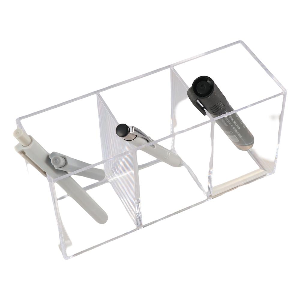 Clear Pencil Storage Box Simple Stationery Organizer Multifunction Desk Pen Holder Desktop