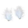 2Pcs Feather Hair Clip Faux Pearl Rhinestone Hairpin Party Headwear Headdress