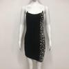 Women's Solid Color Rhinestone Sleeveless Bandage Mini Dress - New Fashion