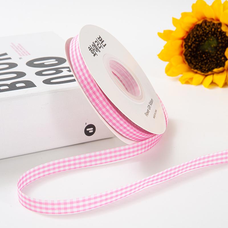 2cm Plaid Satin Ribbon for Baking, Packaging, Fresh Flowers, Bouquets, Cake Boxes, and Crafts - Camouflage Design.