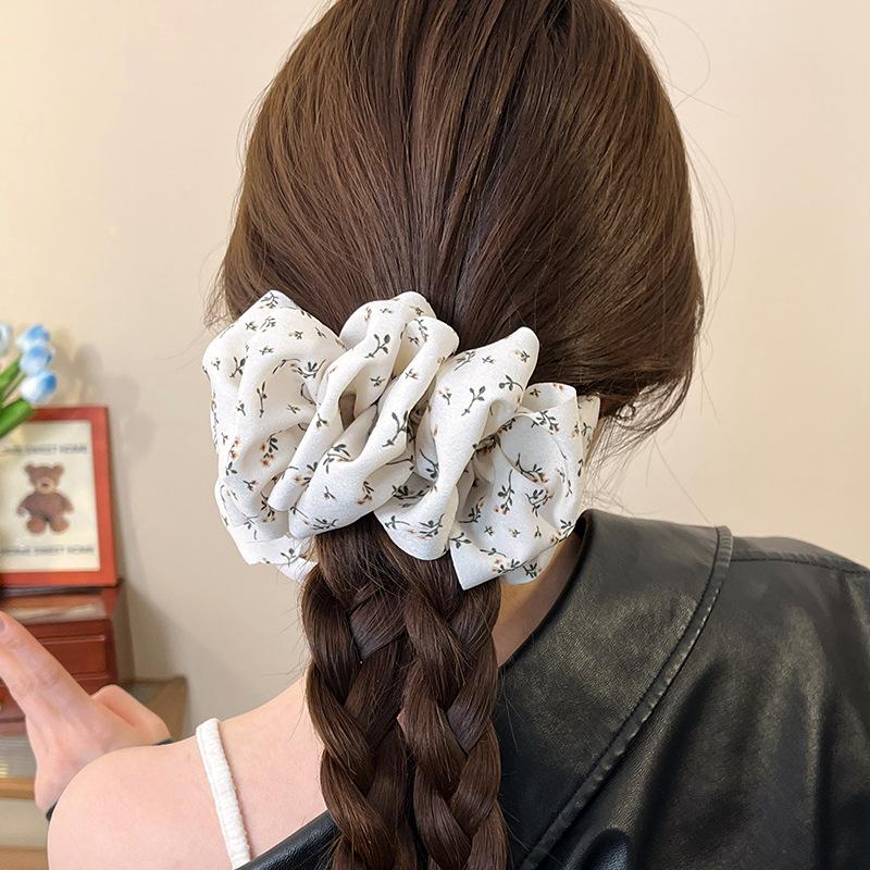 2025 New Korean Dot Floral Hair Clip Sweet Flower Banana Clip Large Hairpins Barrettes For Women Girls Hair Accessories Headwear