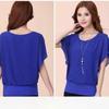 Women Blouse Chiffon Batwing Shirts Summer Casual Loose Tops