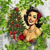 Vintage Christmas Tin Sign Retro Wall Decor Bar Dining Room Holiday