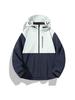 Men's Trendy Color Block Waterproof Windbreaker Jacket