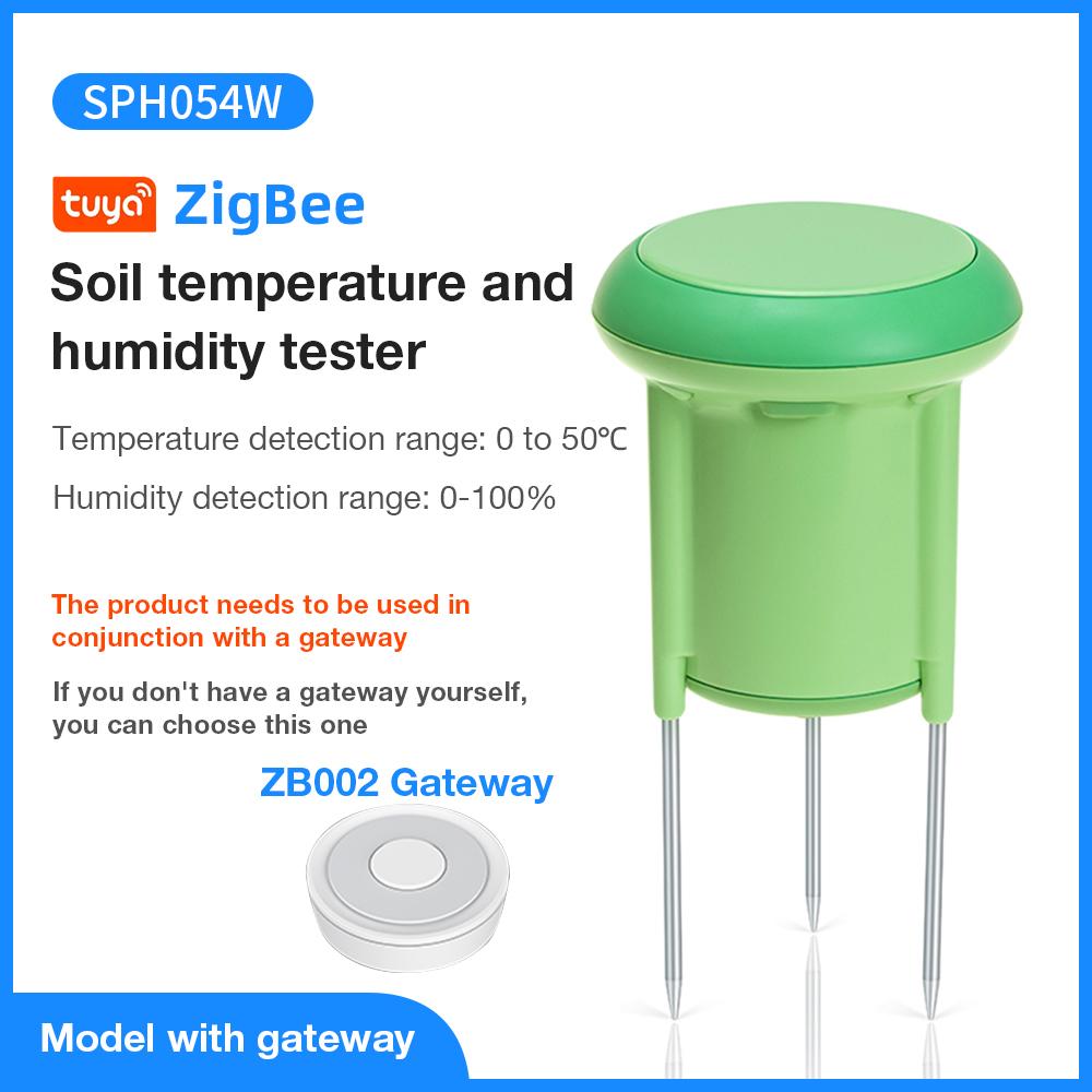 Tuya Zigbee Smart Soil Tester Humidity Temperature Tester Thermohygrometer APP Real Time Soil Monitor for Outdoor Garden