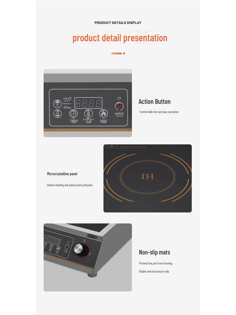 3500W High-Power Induction Cooker Set for Home & Commercial Use