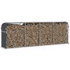 Log Holder - Anthracite - Galvanized Steel - 300x45x100 Cm - Outdoor Storage - Mixed