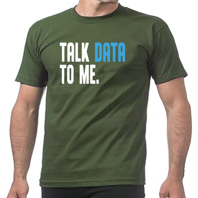 Parla Dati Con Me Scienziato Divertente Data Analyst Scienziato Geek Magliette Unisex Unisexs Moda Casual Oversize 100% Cotone Maglietta
