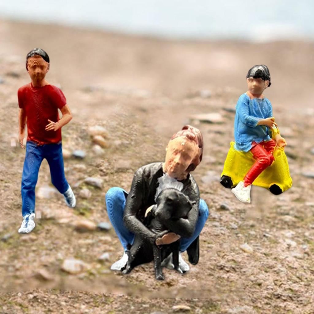 1/64 Miniature Figure People Figure Resin 1:64 Scale Tiny People Figurine for Crafts Photography Diorama Ornament Layout