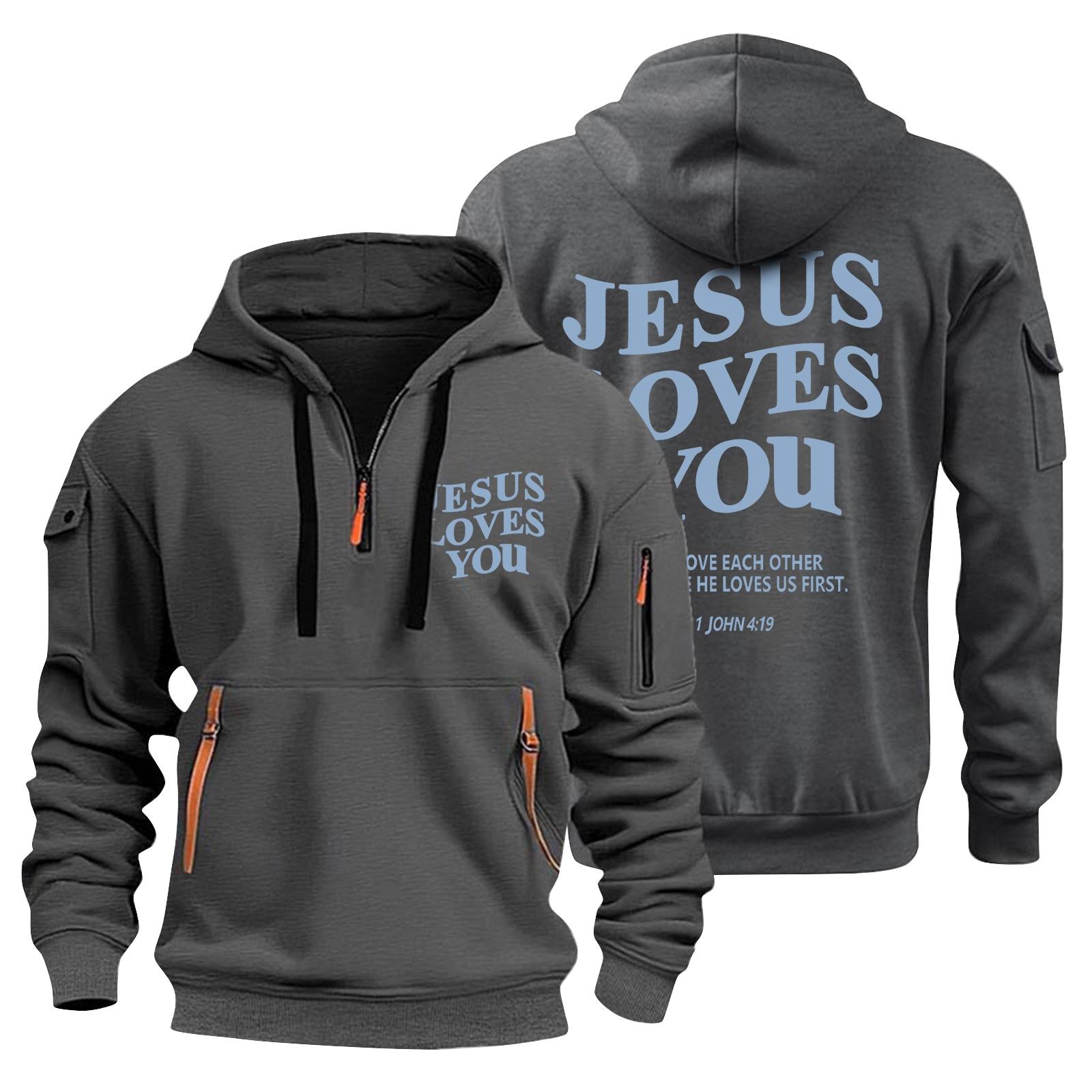 Cooperate Heren Effen Kleur Half-Zip Hoodie Heren Sport Plus Size Casual Sweatshirt XXL