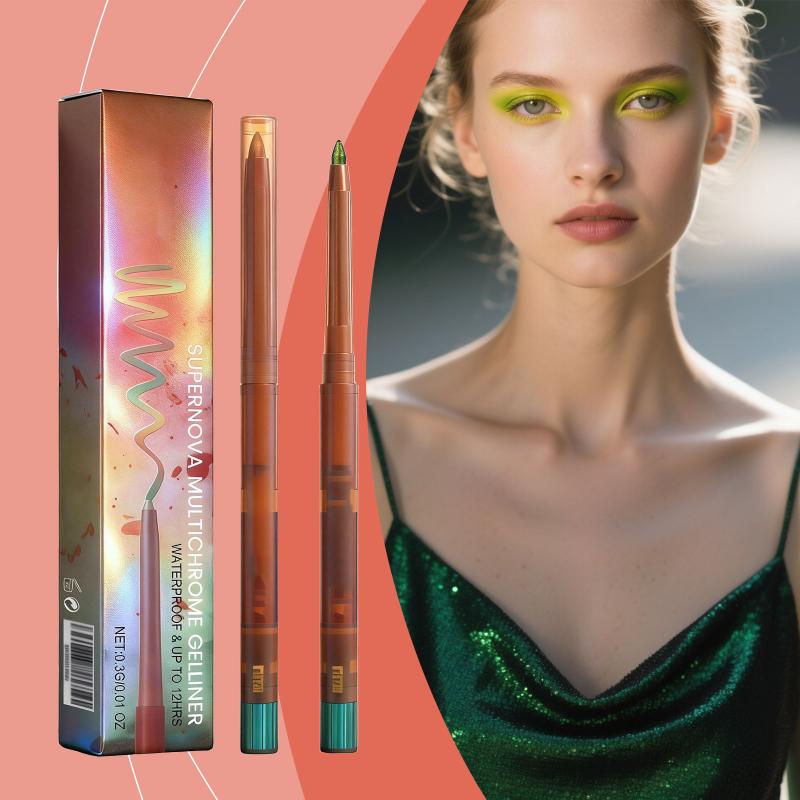 

Light Variable Eyeliner Gel Pen #01, Unique Eye Makeup Style, Smooth Lines, No Smudging, No Makeup Fading, Color Change, Shiny Makeup