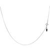 Lara Christie Platinum Chain Necklace, Pt850, Venetian, 0.5mm Wide, Approximately 1.5g, Up To 45cm, Adjustable Length, Lc97-0016