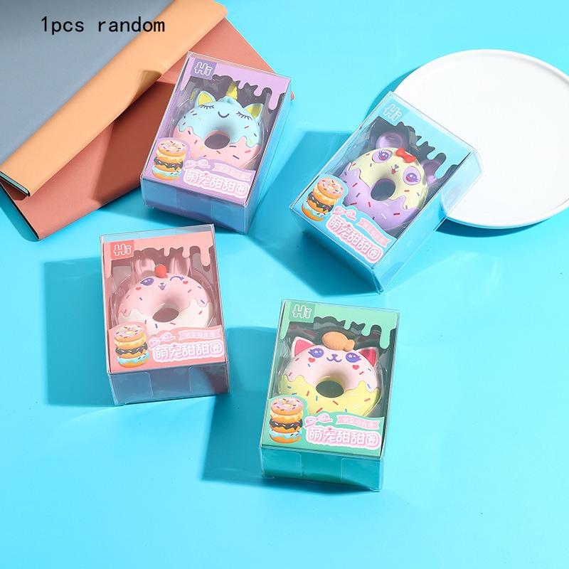 

Kawai Stationery Cute Pet Enlarged Donut Detachable Eraser Kindergarten Gift Primary School Student Office School Supplies