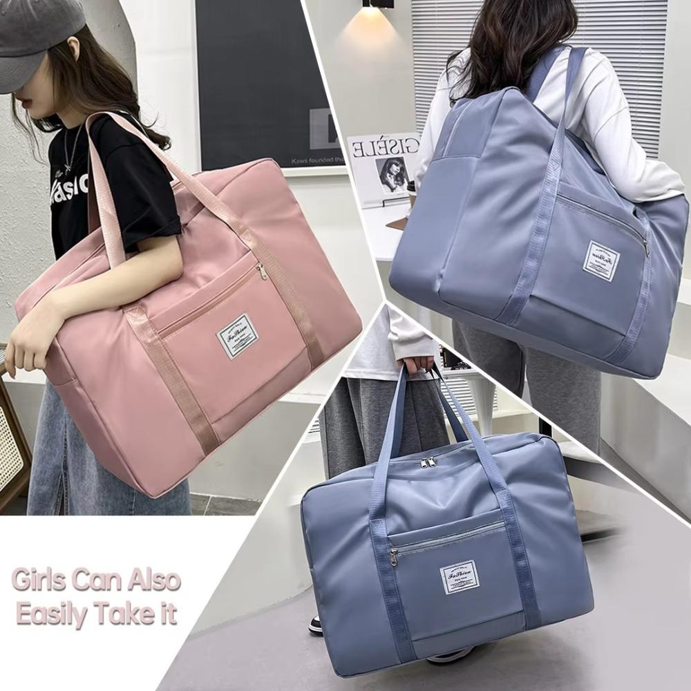 Portable Storage Bag Folding Luggage Tote Handbag Durable Duffel Bag  For Women Men