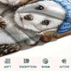 Puppy Print Flannel Blanket, High quality Comfortable for All Seasons, Home Decor, Warmth and Comfort, Perfect for Christmas Gifts