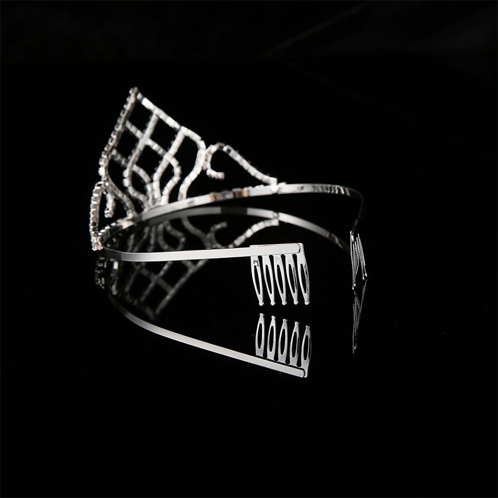 Блестящая женская принцесса свадебная корона свадебный хрустальный венец головной убор — фото 4