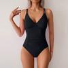Women's Solid Swimwear Sense Bikini With Chest Pad No Steel Bra Swimwear
