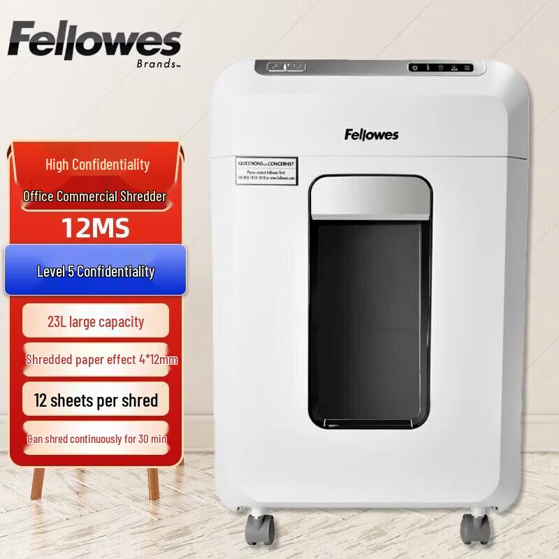 

Fellowes 12MS P-5 Micro-Cut Shredder CN plug (adapter included)