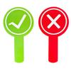 Correct Side Hand-Held Scoring Card Double-Sided Audience Voting Paddles  School Competition
