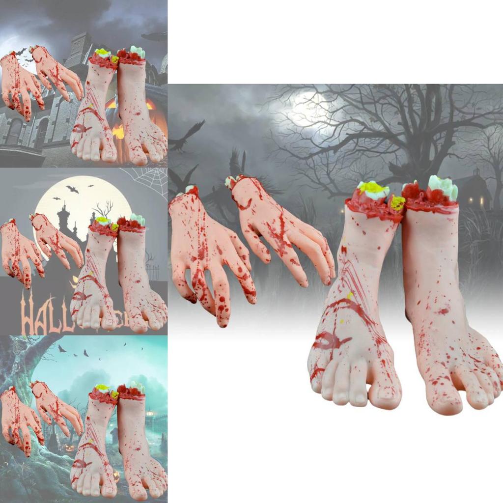 Halloween Bloedige Lichaamsdelen Realistisch Hart Hersenen Afgehakte Hand Voet Kostuum Accessoires