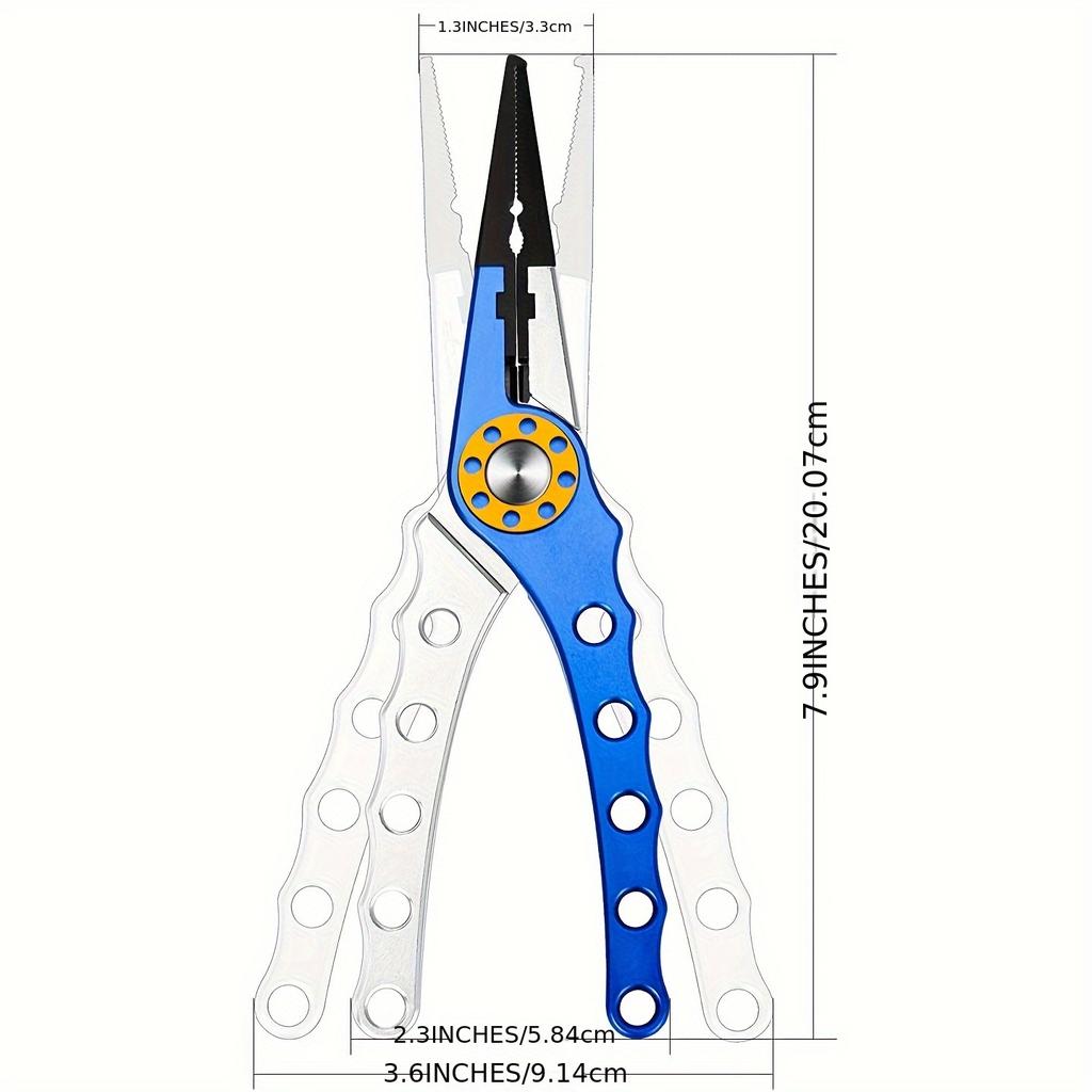 Multifunctional Fishing Pliers Outdoor Enthusiasts with Storage Bag Portable Open Loop Cutter with Lanyard Fishing Tool Self-locking Optional