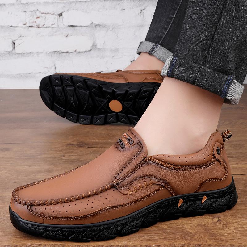 Мужская обувь из коровьей кожи с верхним слоем — фото 4